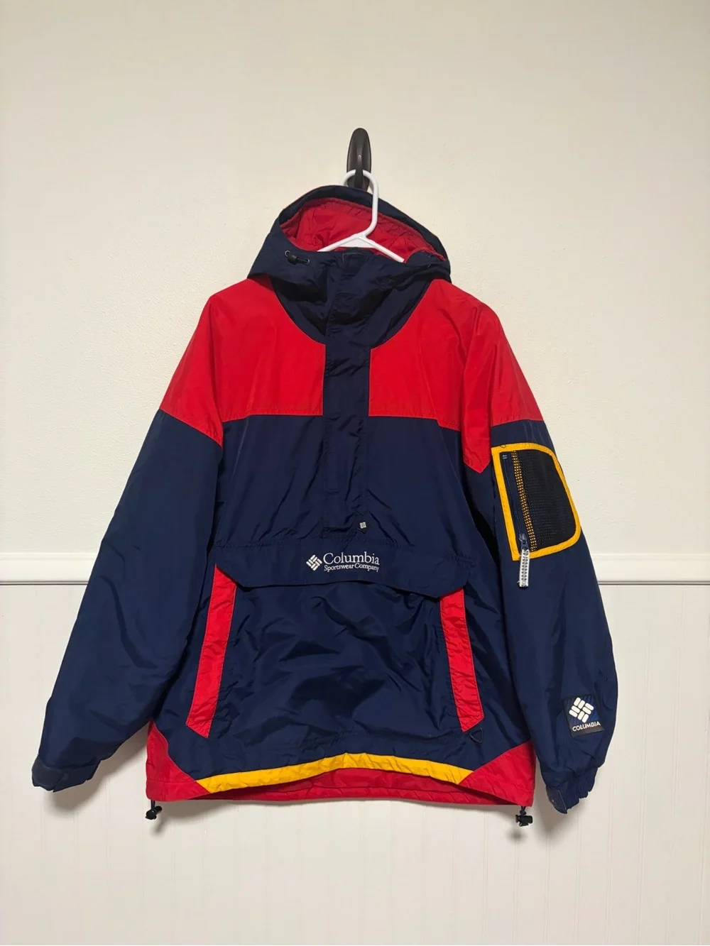 Vintage Fall 1997 Columbia Sportswear Colorblock Pullover Anorak Ski Jacket L